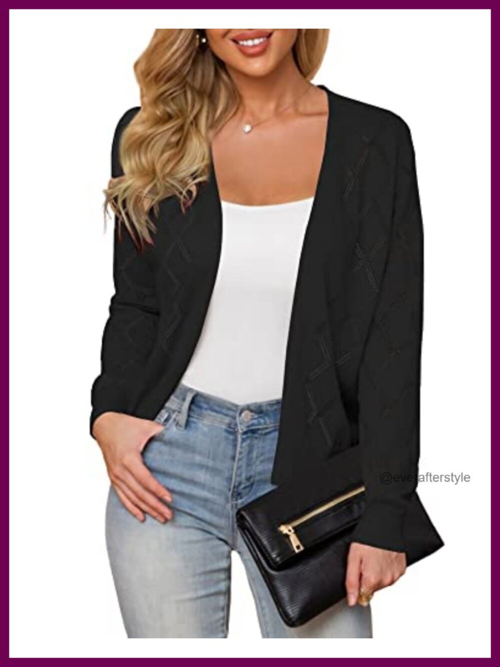 Women's Cropped Cardigan Long Sleeve Bolero Knit Shrugs, Lightweight Open